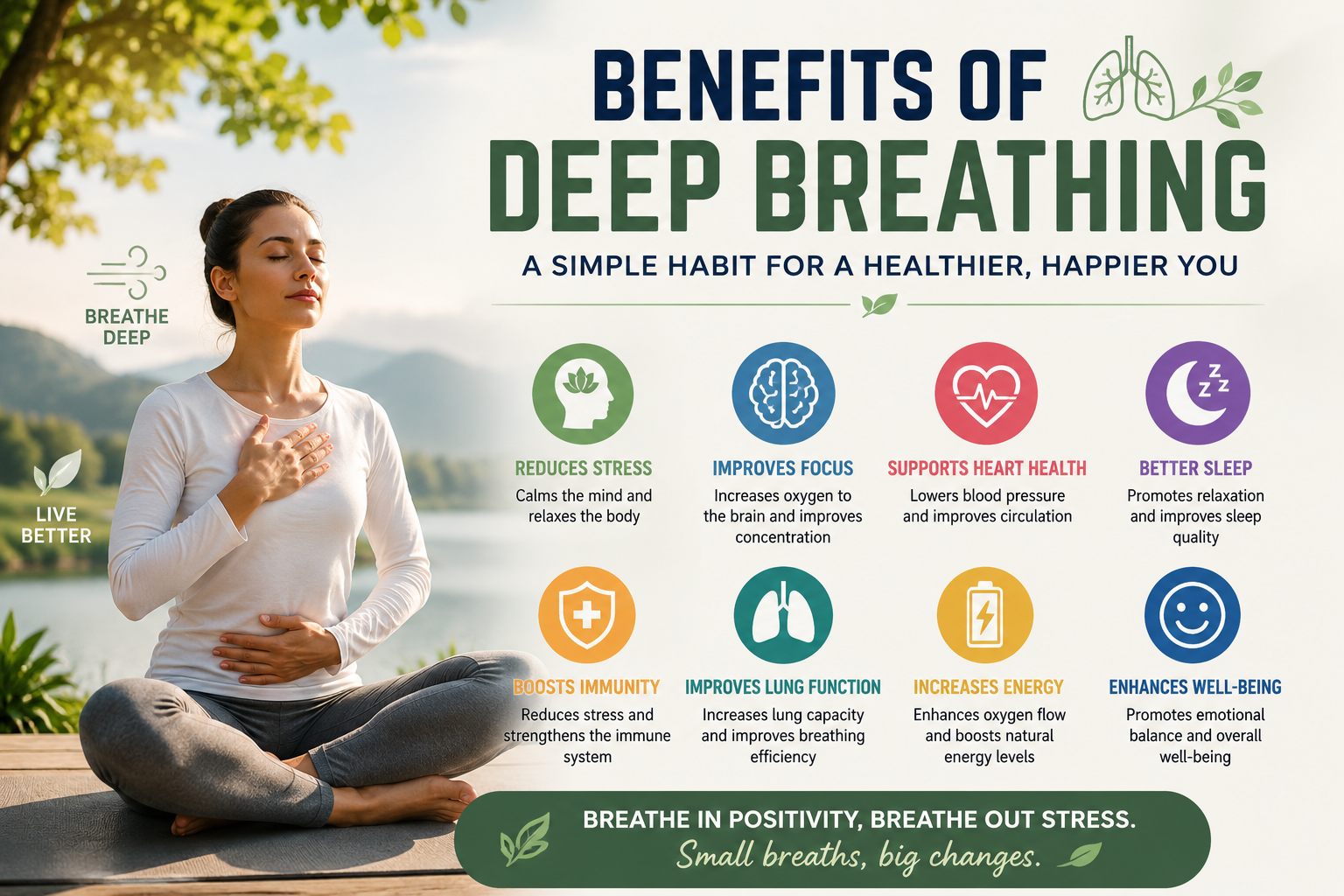 Benefits of deep breathing